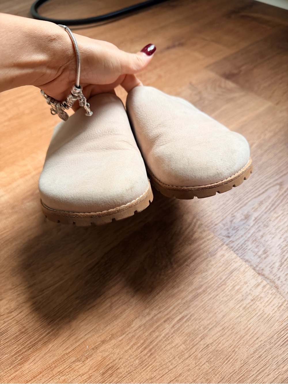 Madewell The Layne Clog Mule in Nubuck Leather Slip-On Clogs with Cork Footbed - Picture 4 of 6